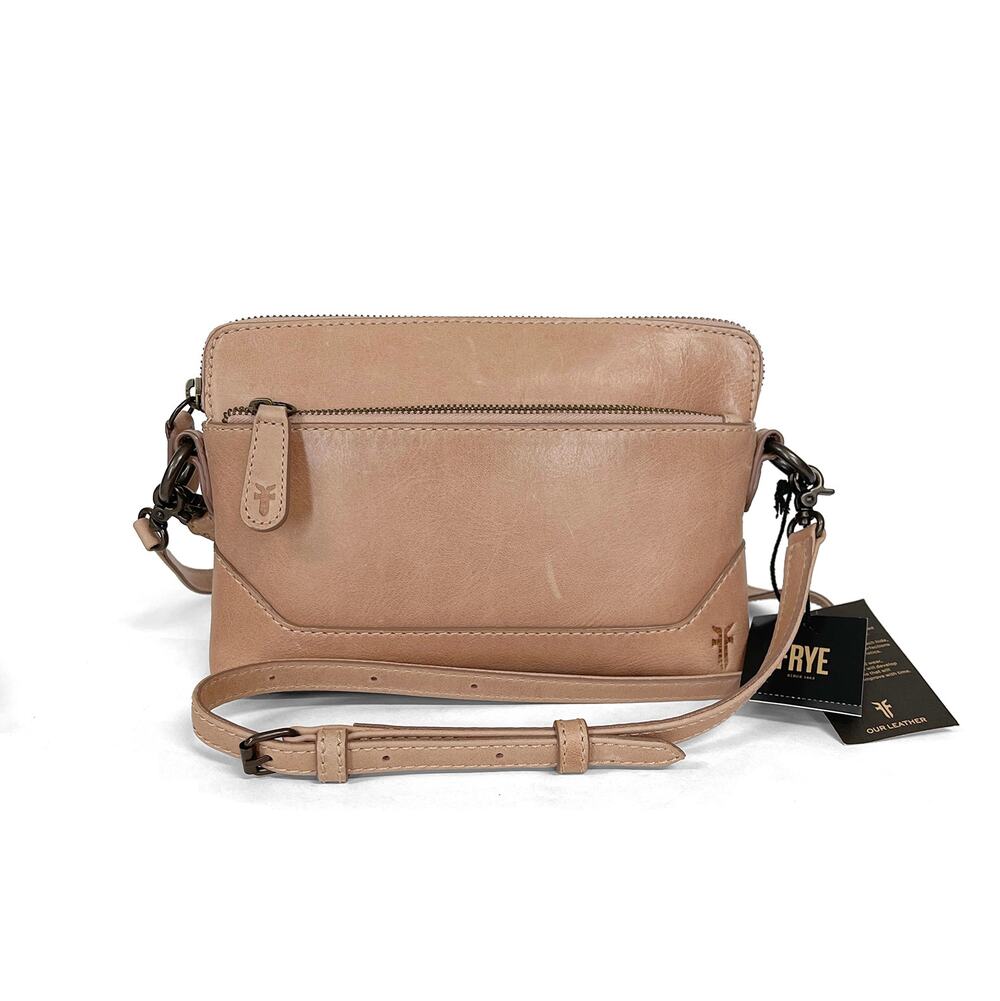 Frye Melissa Crossbody Wristlet $178 Small Convertible Leather Bag Evening Rose